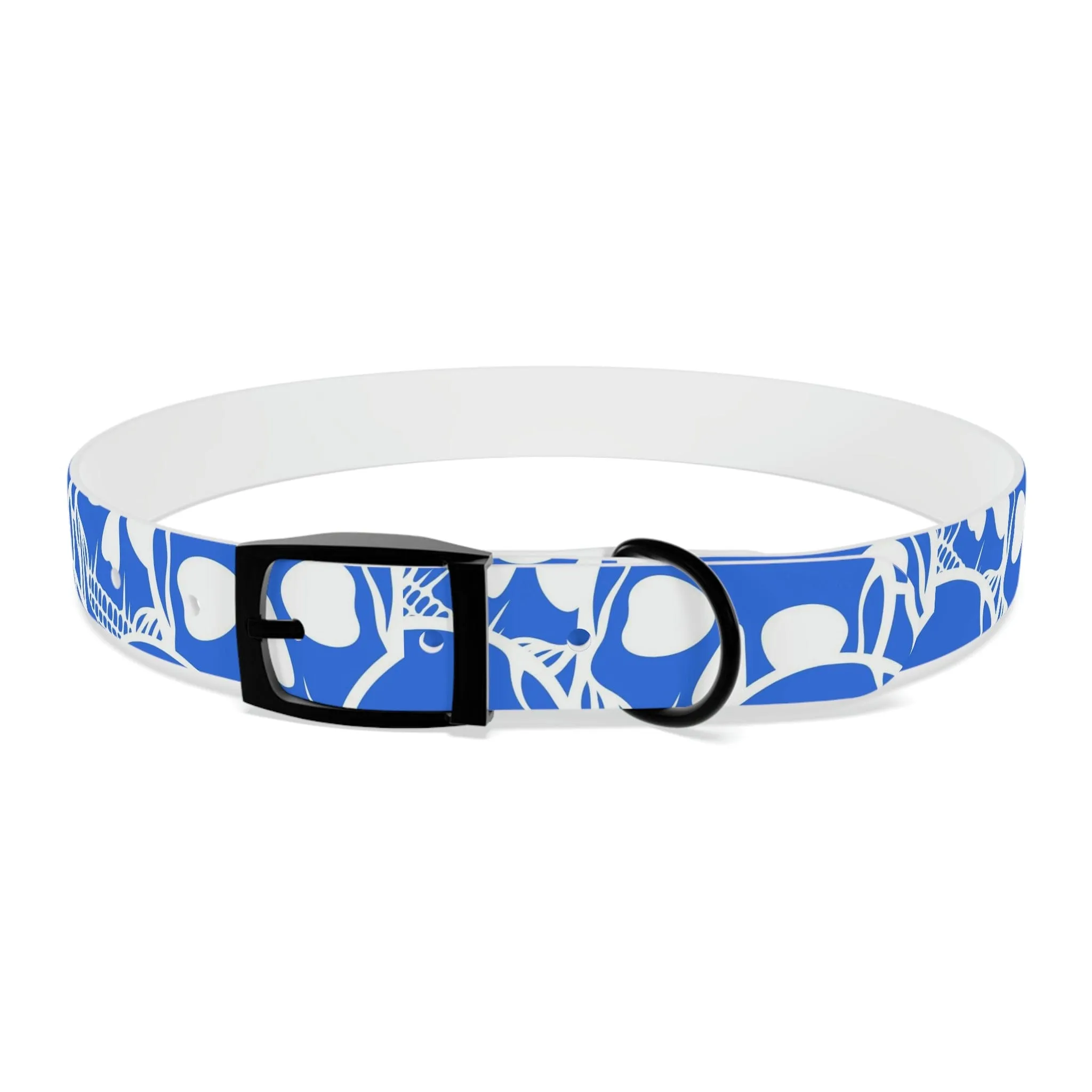 Blue Skull Dog Collar Four Color Buckles