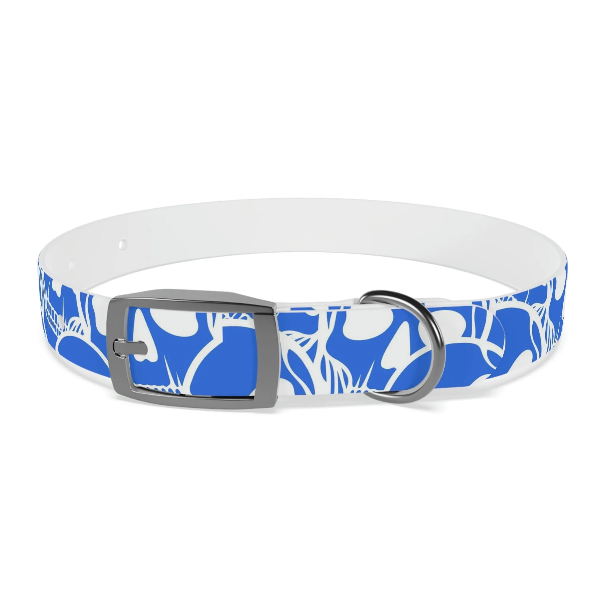 Blue Skull Dog Collar Four Color Buckles