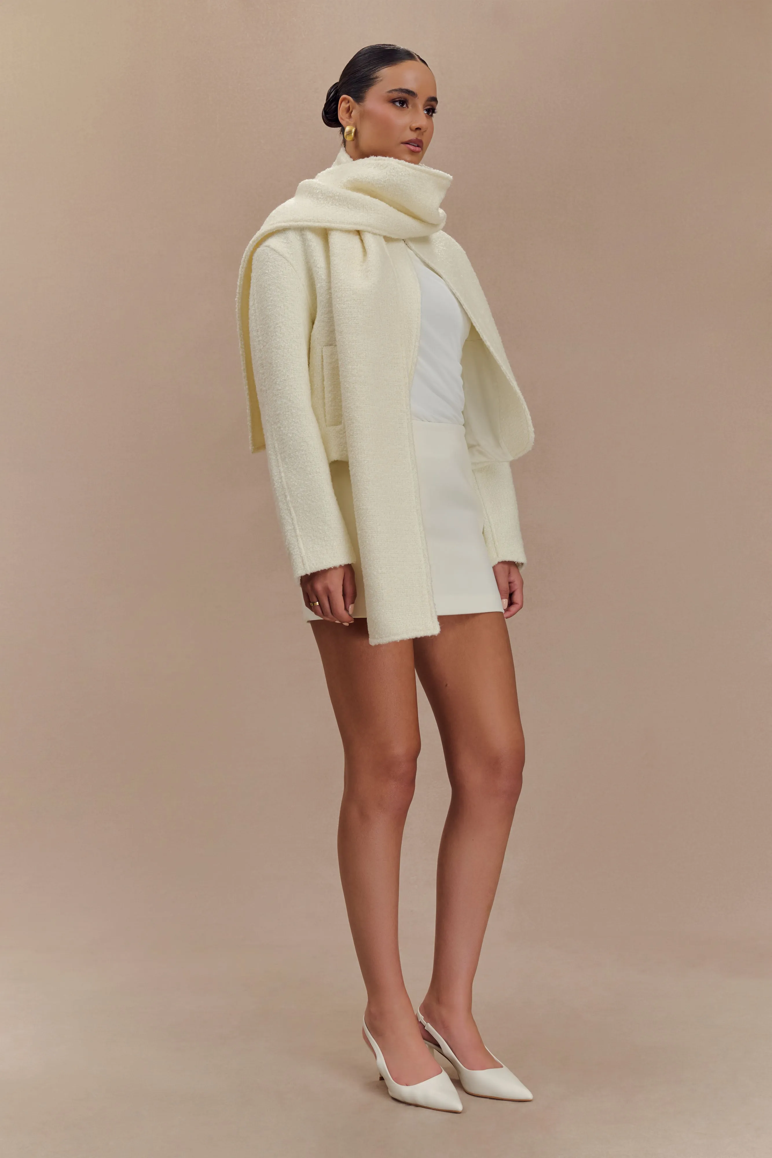 Bree Scarf And Jacket - Ivory