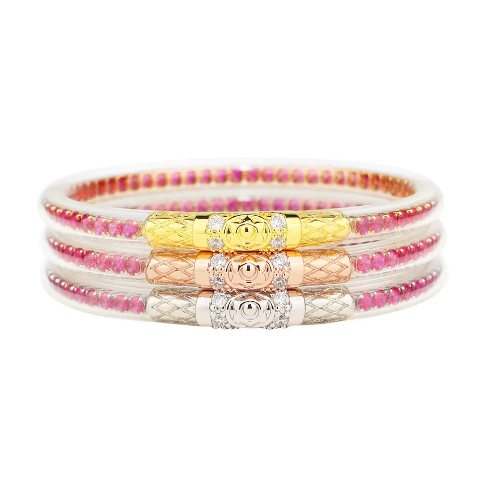 BuDhaGirl Epic Pink Three Queens All Weather Bangles