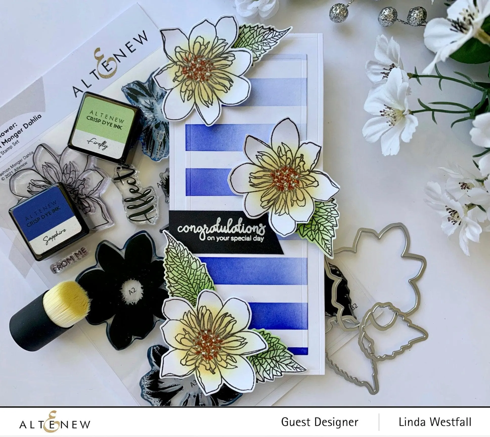 Build-A-Flower: Fashion Monger Dahlia Layering Stamp & Die Set