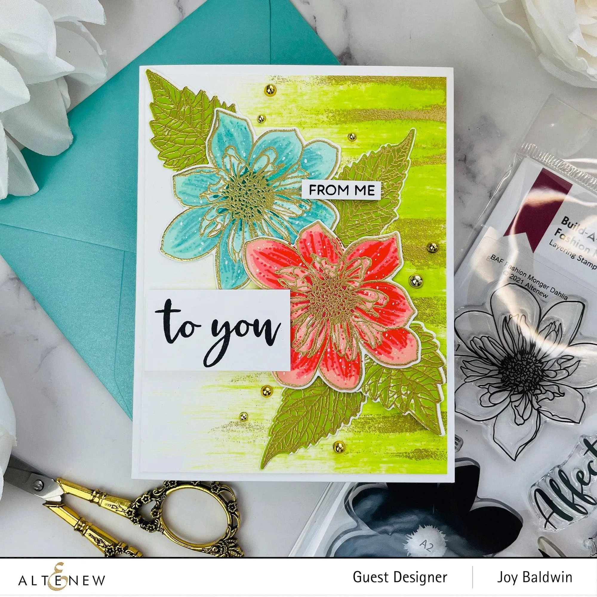 Build-A-Flower: Fashion Monger Dahlia Layering Stamp & Die Set