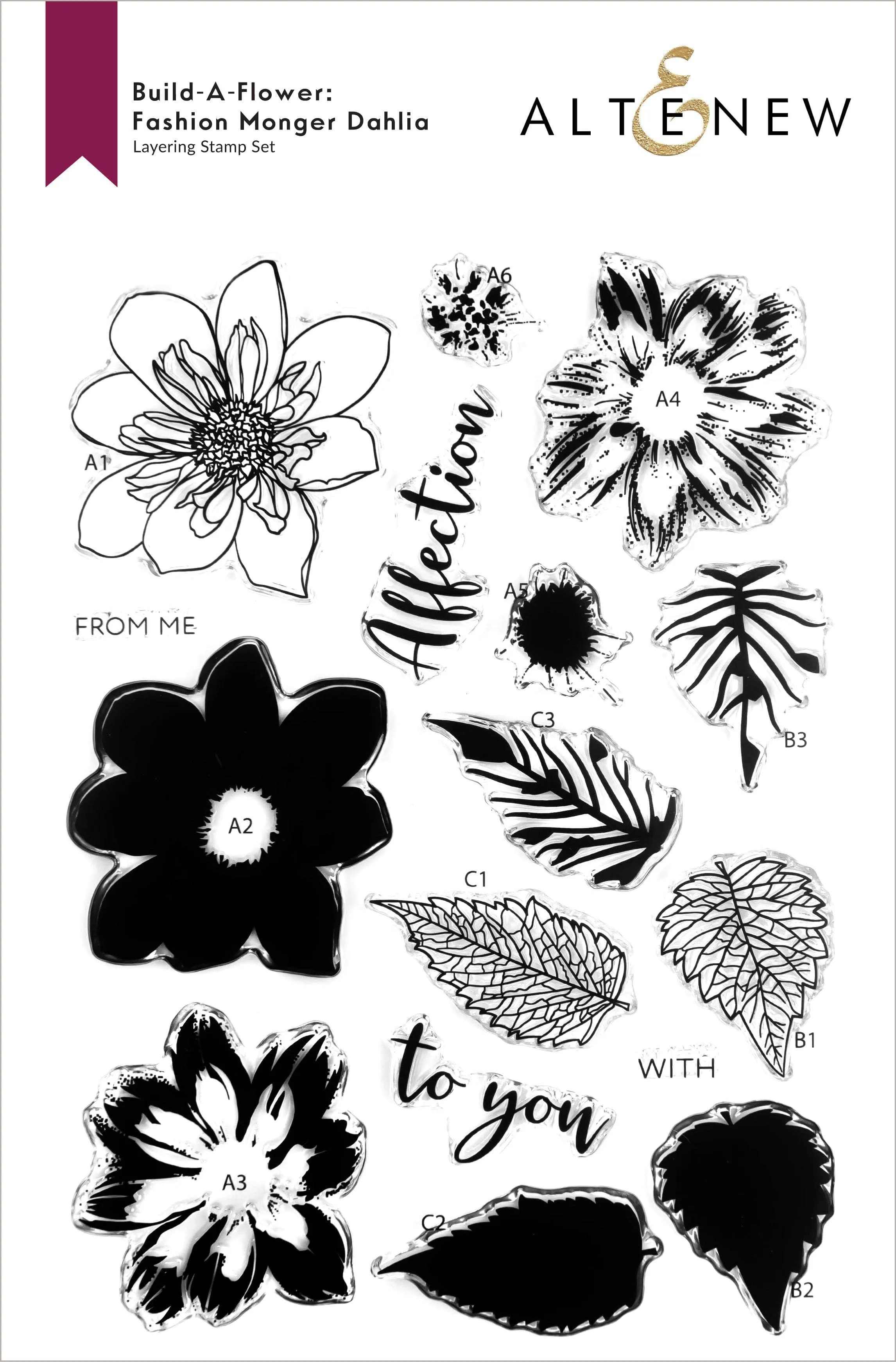 Build-A-Flower: Fashion Monger Dahlia Layering Stamp & Die Set