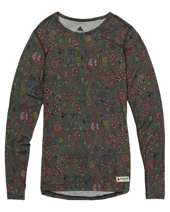 Burton Womens Midweight Merino Crew - Garden Print