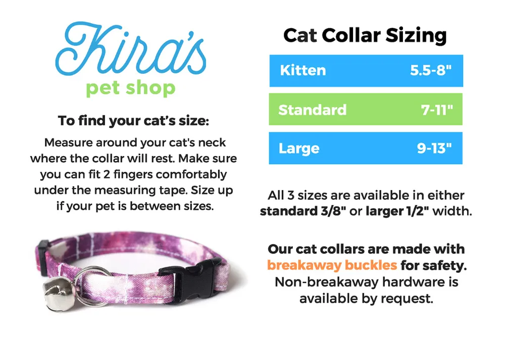 Candy Rainbow Stripes Cat Collar