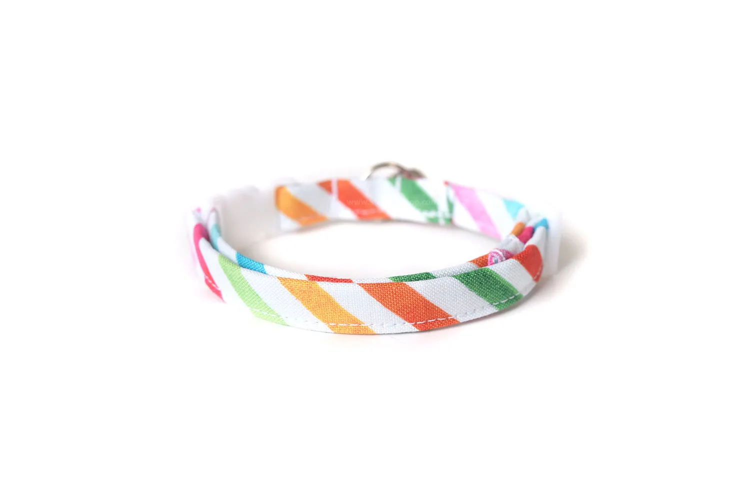 Candy Rainbow Stripes Cat Collar