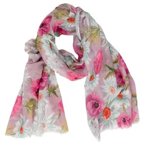 Carmen Floral Mauve Scarf