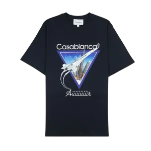 Casablanca 'Aiiiiiir' Printed T Shirt 'Navy'