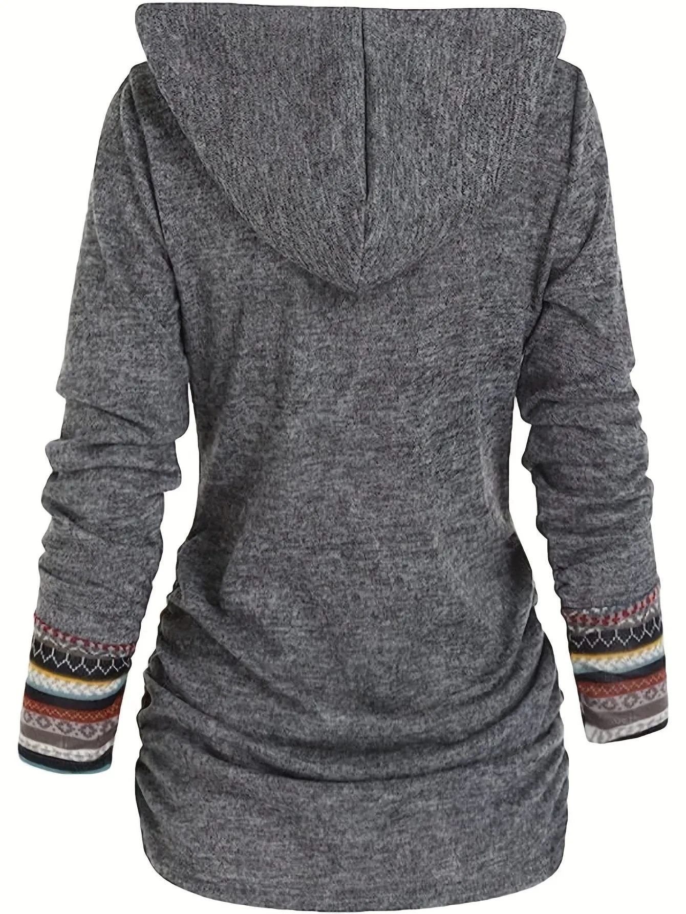 Casual Button-Side Hoodie