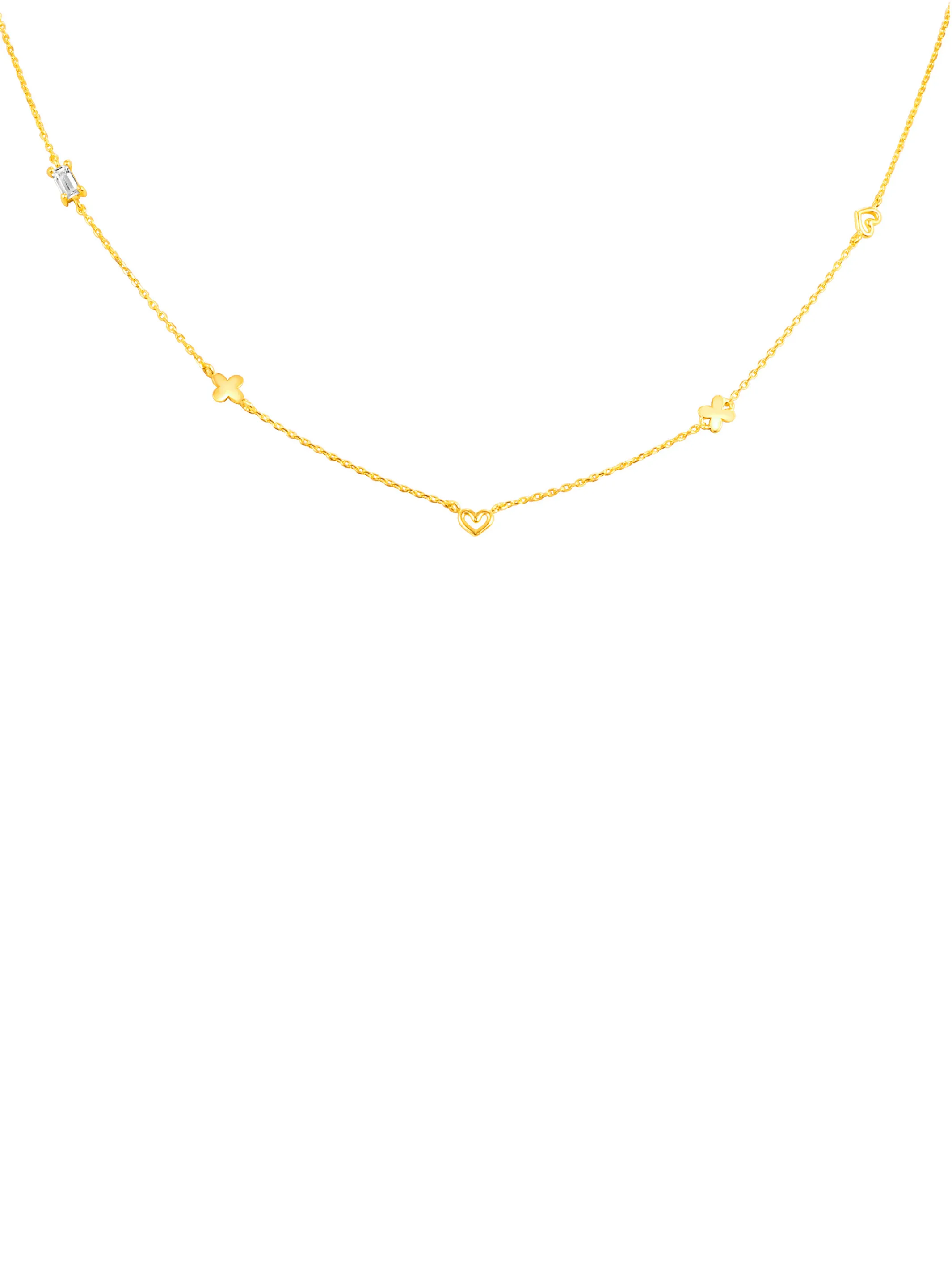 Charm Layering Necklace 14K