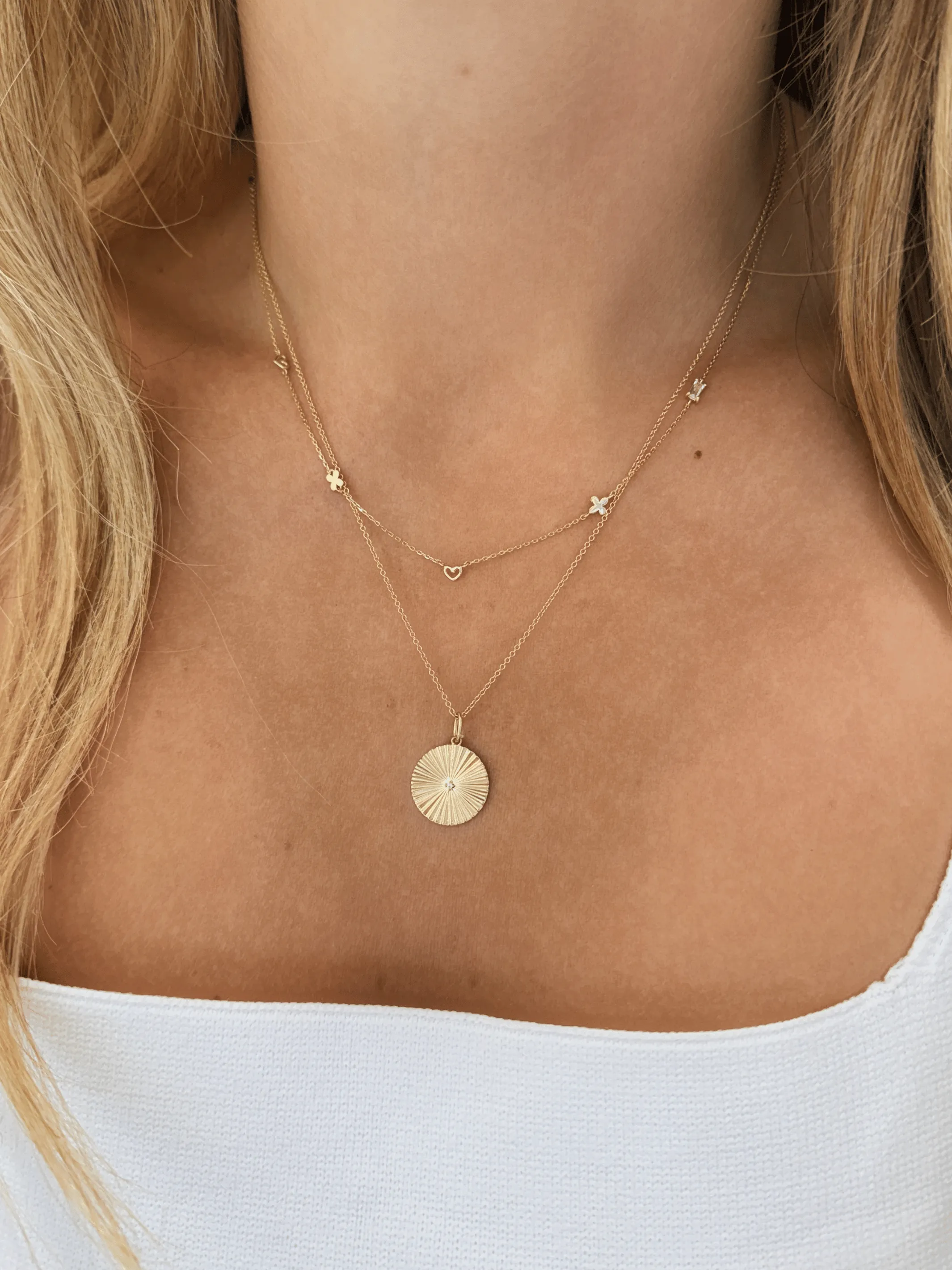 Charm Layering Necklace 14K