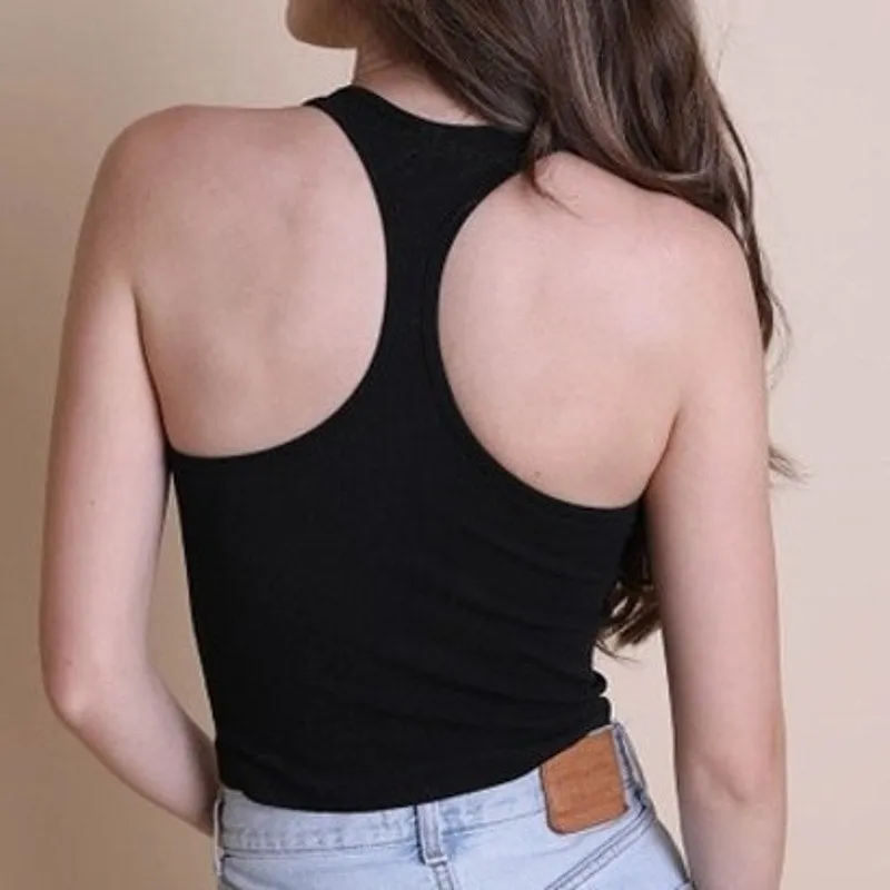 Chic and Modern High Neck Racerback Brami Mocha