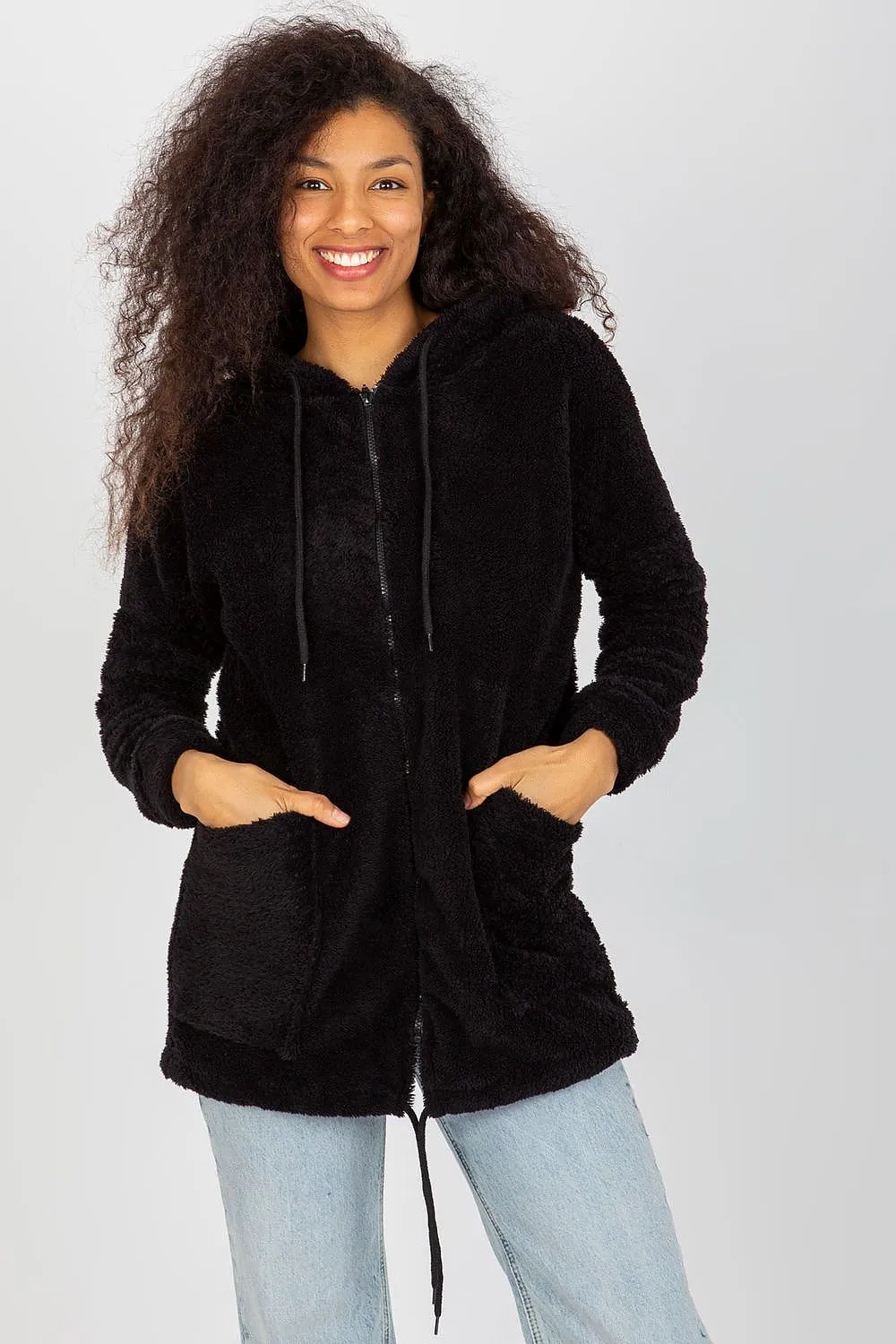 Chic Faux Fur-Lined Hooded Zip Sweatshirt