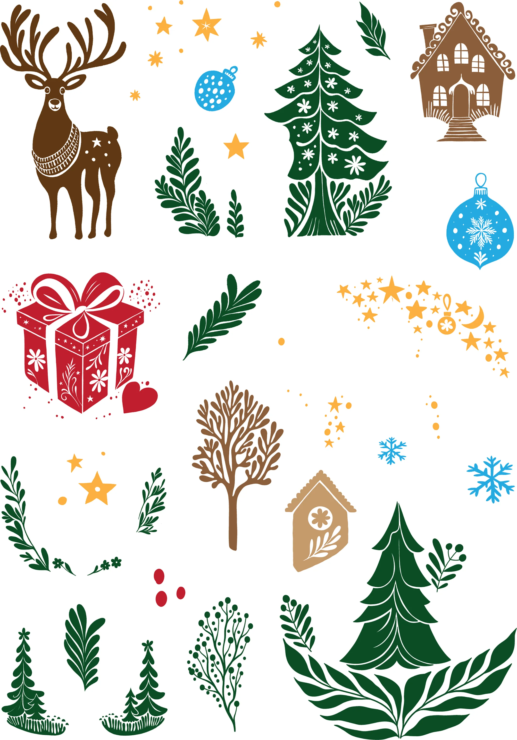 Christmas Inlay 6x8 Stamps