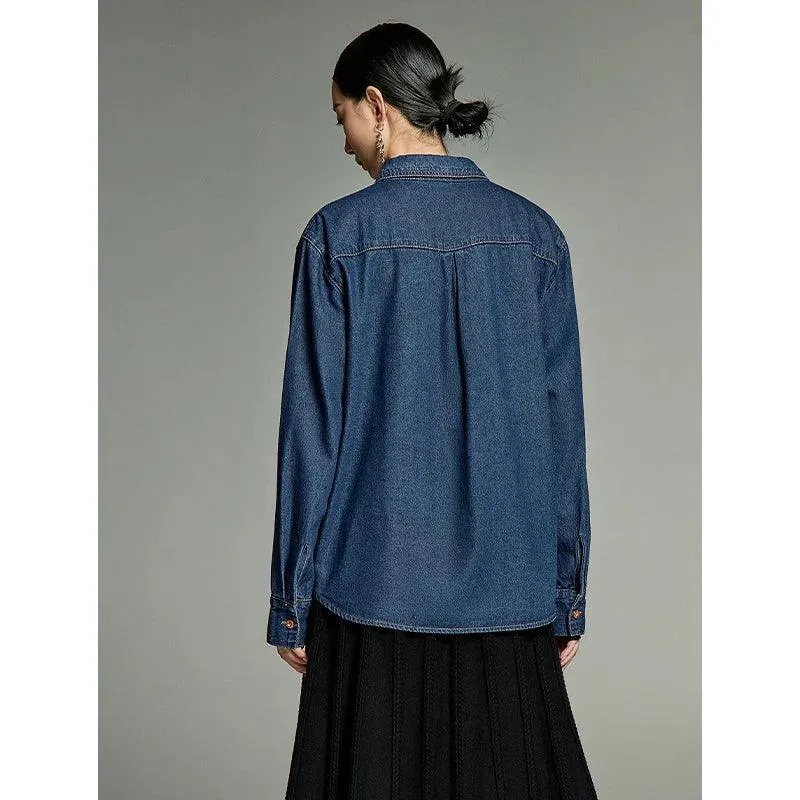 Classic Women€™s Denim Shirt – Winter 2024