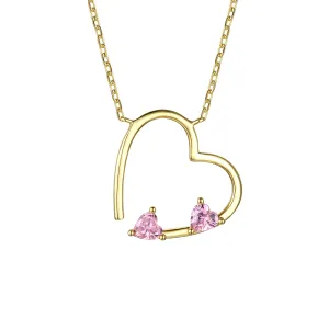 Céline Pink Heart Layering Necklace