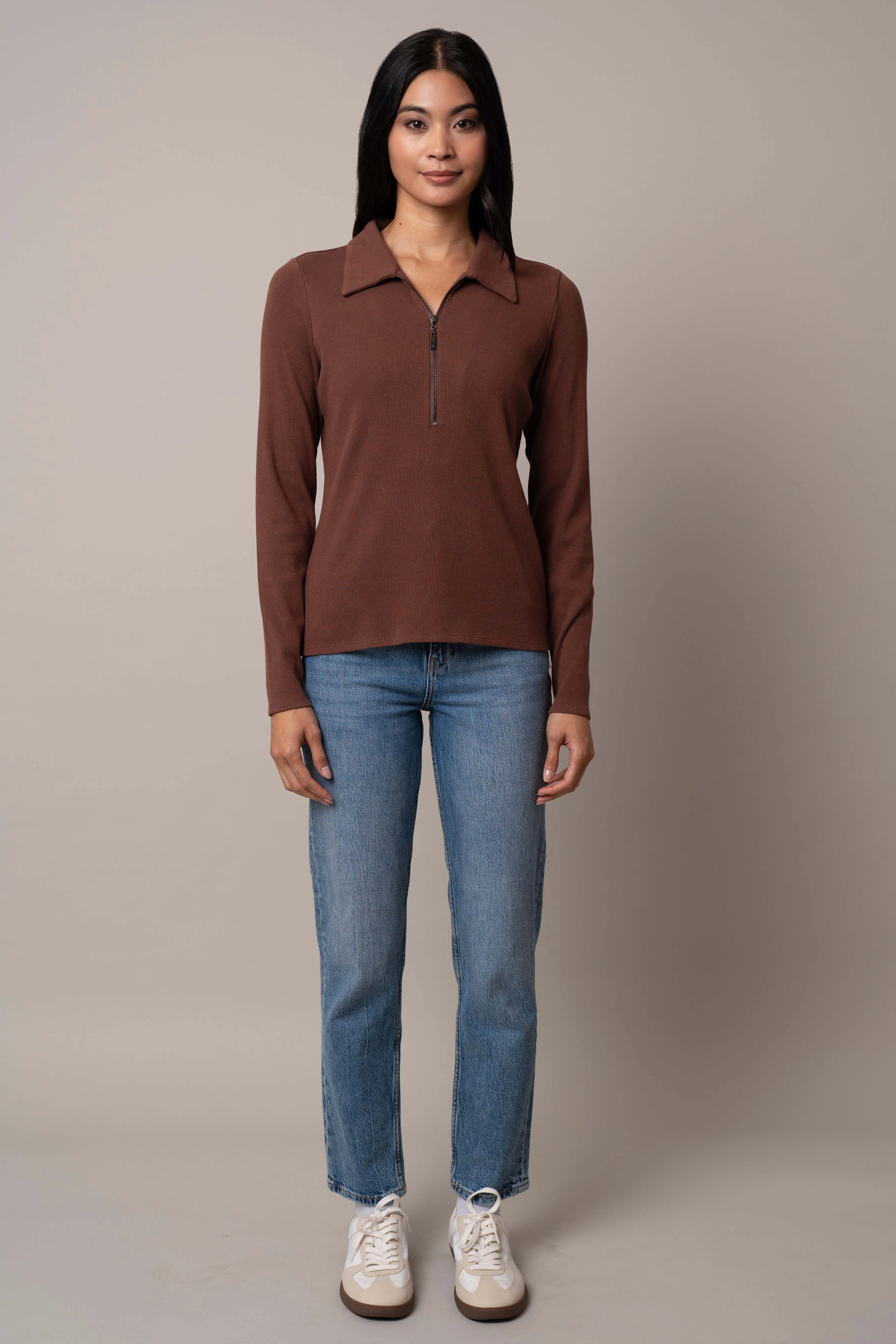 Collared Half Zip Shirt