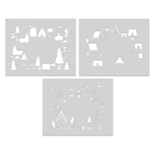 Color Layering Holiday Neighborhood Stencils