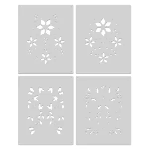 Color Layering Poinsettia Pattern Stencils