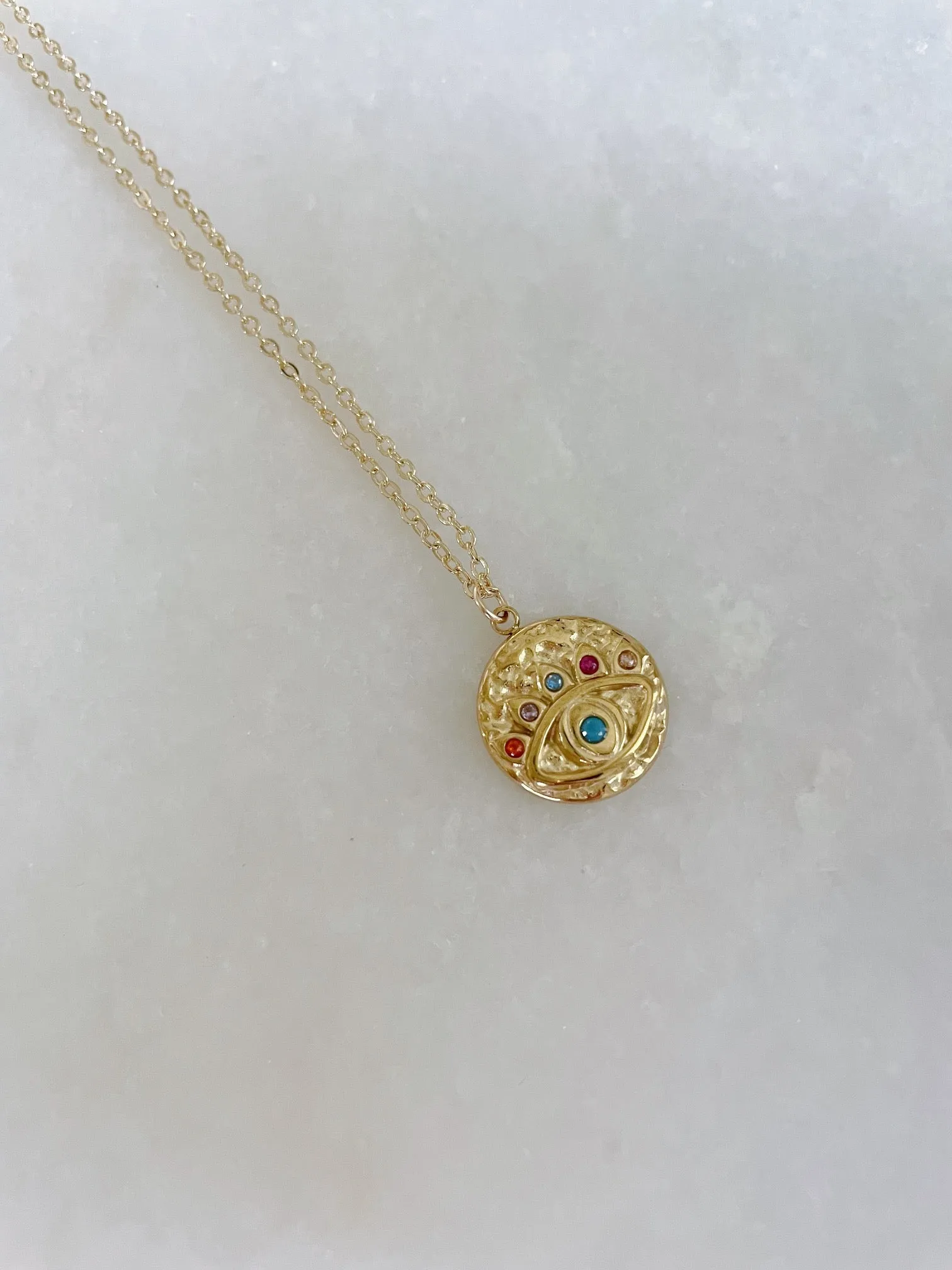 Colorful Evil Eye Pendant Necklace