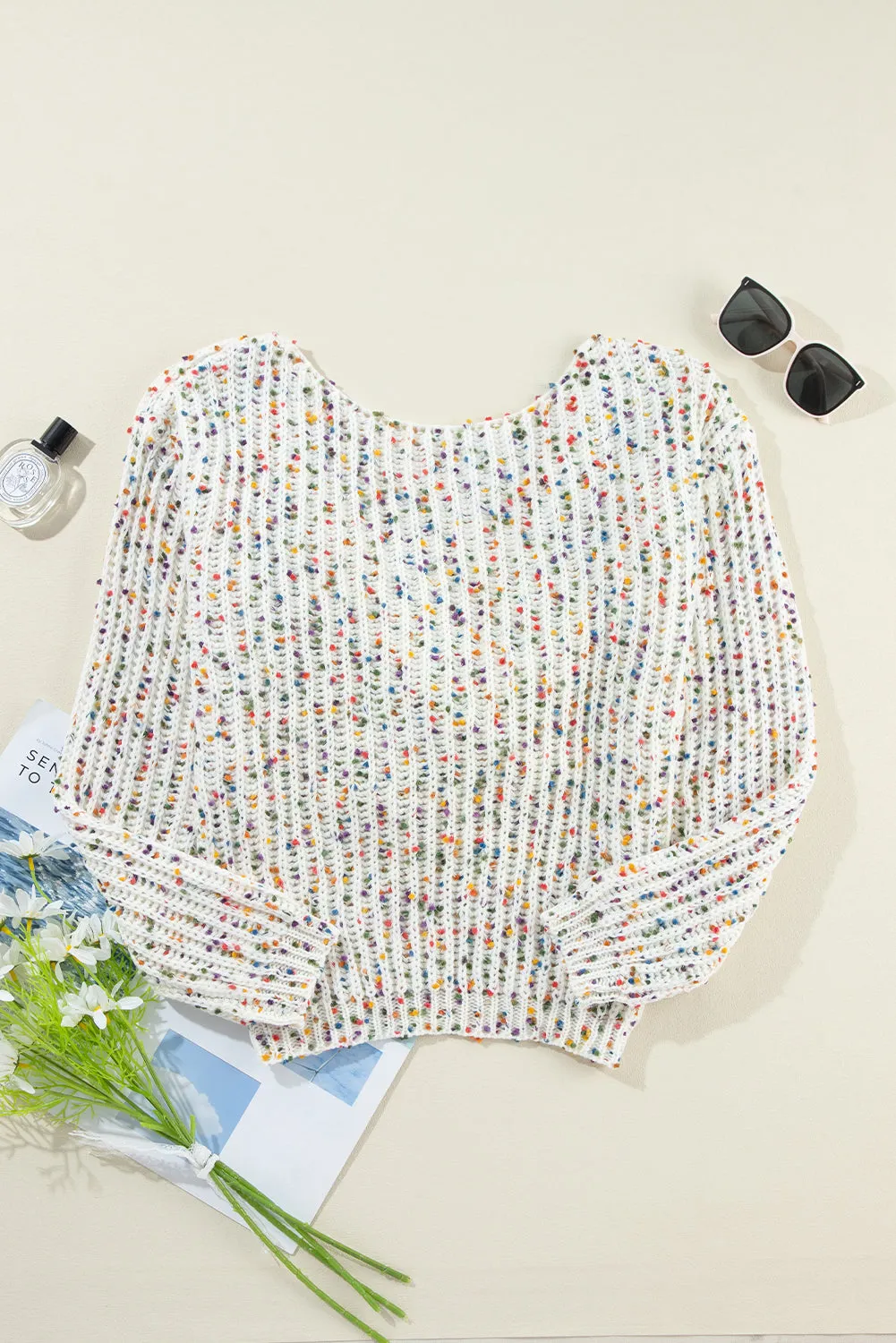 Confetti Reversible Twist Sweater