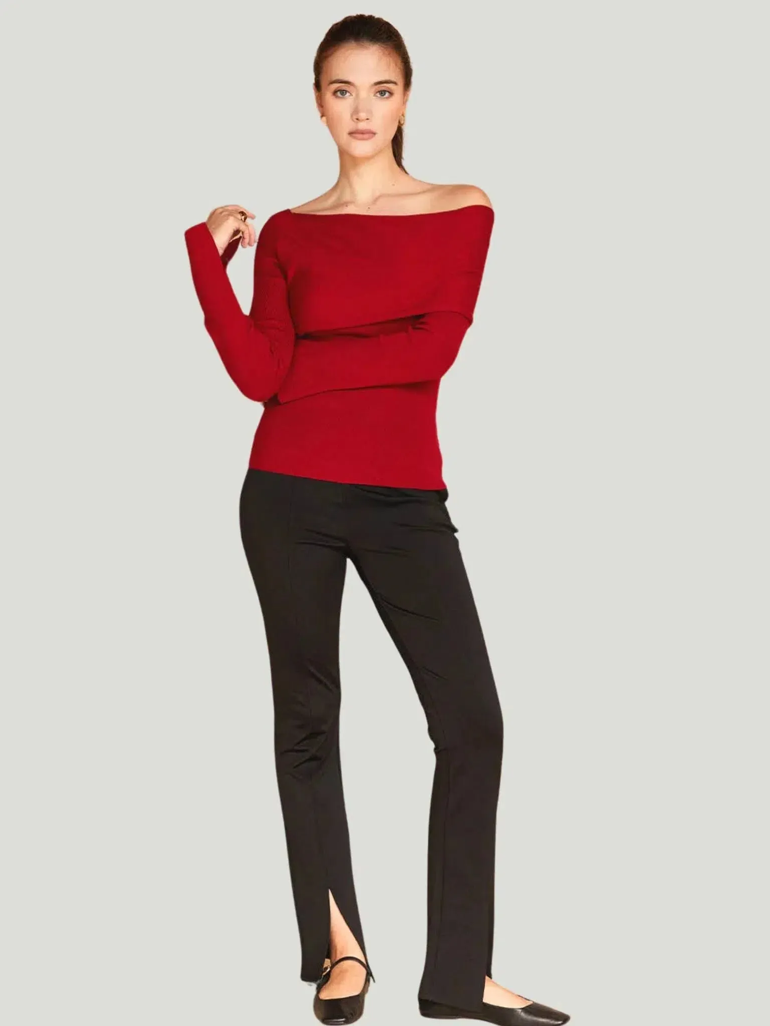 Crescent Katia Off The Shoulder Sweater