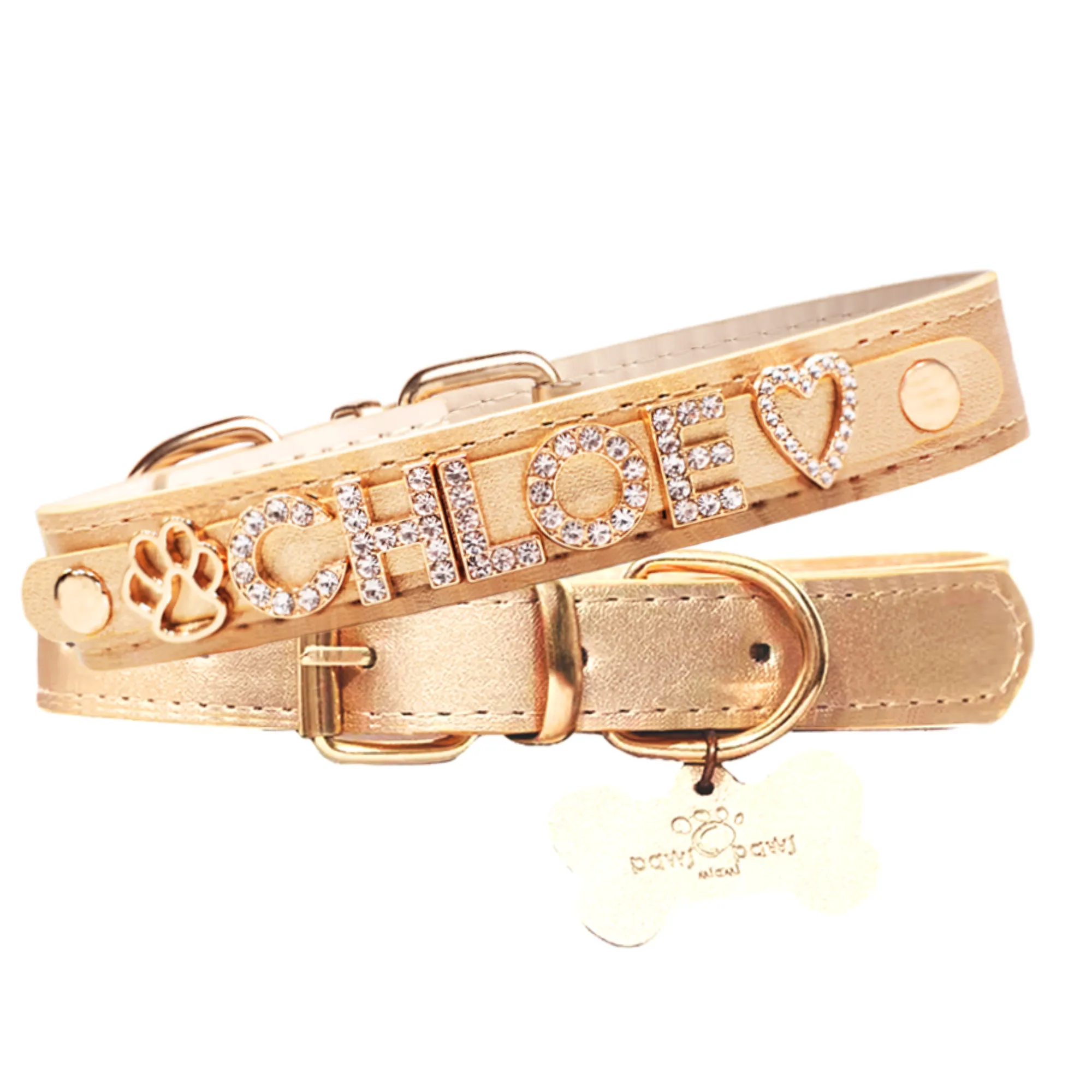 CUSTOM DOG COLLARS WITH STUDDED JEWELRY