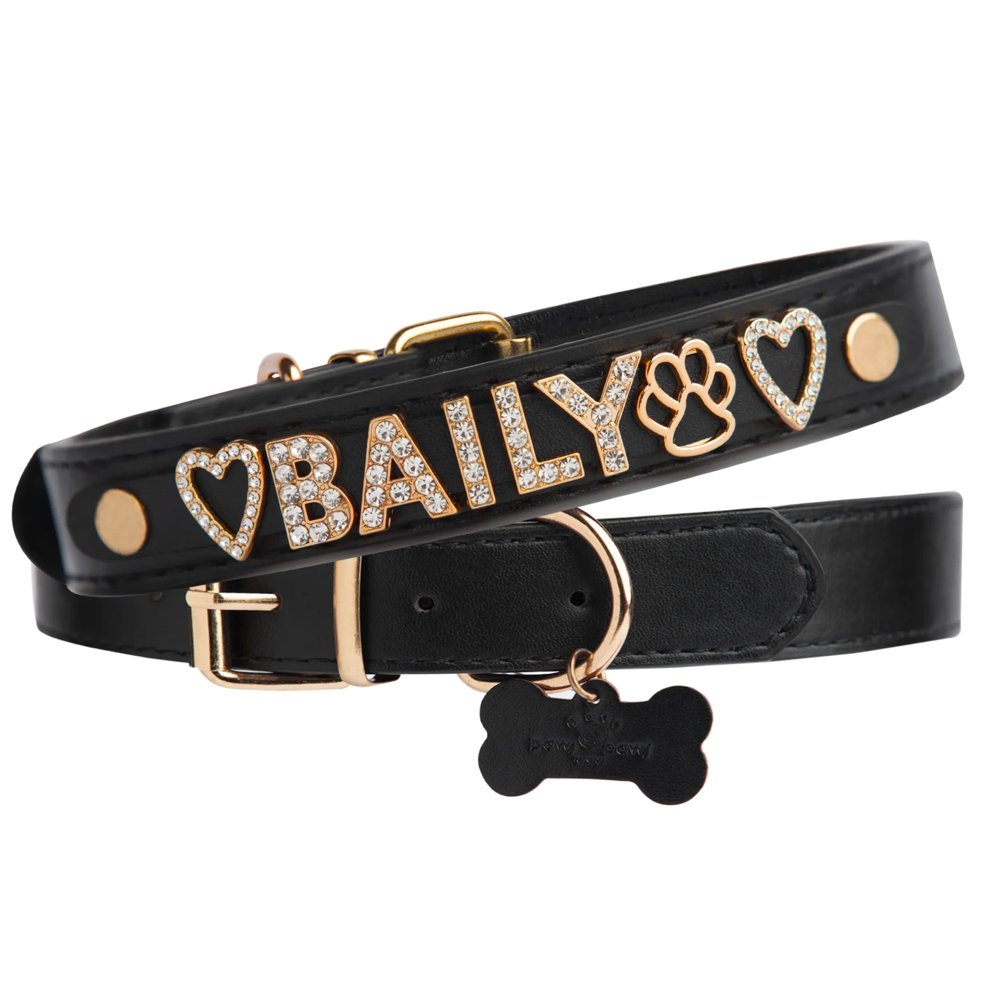 CUSTOM DOG COLLARS WITH STUDDED JEWELRY