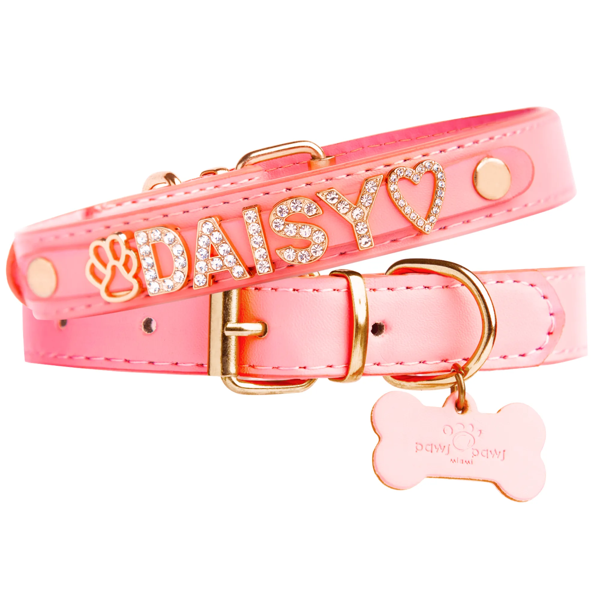 CUSTOM DOG COLLARS WITH STUDDED JEWELRY