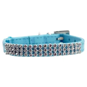 Dan & Sam - Vegan Leather Cat Collar (Blue Diamante)