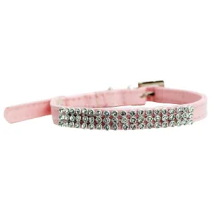 Dan & Sam - Vegan Leather Cat Collar (Blush Diamante)