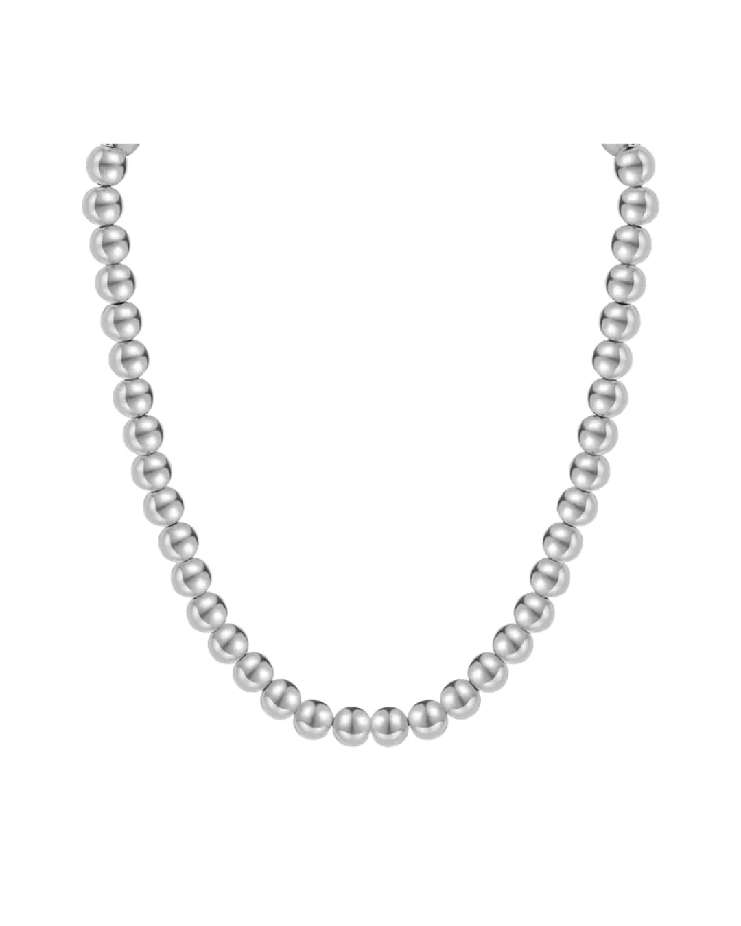 Davis Ball Necklace Silver 17"