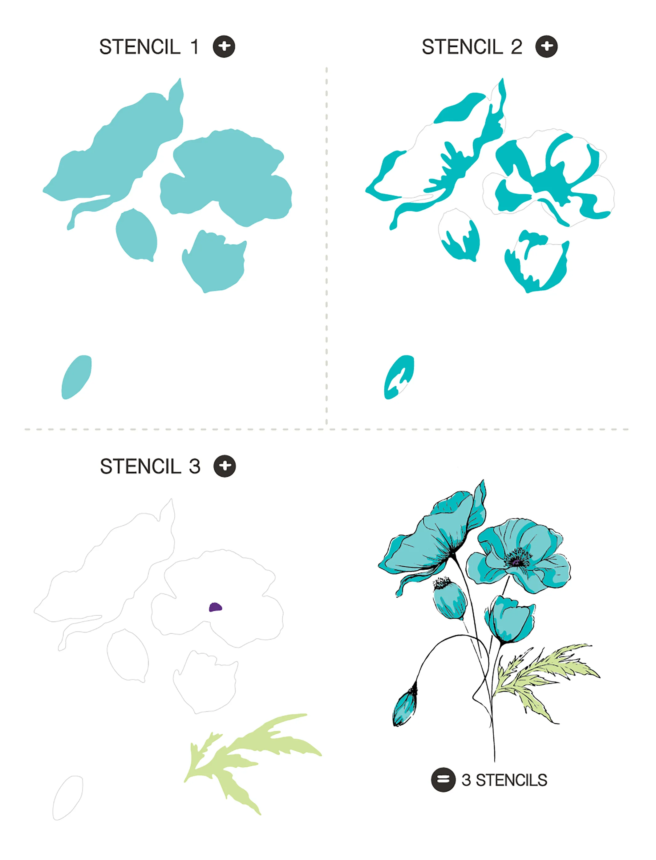 Delicate Stems Layering Stencils