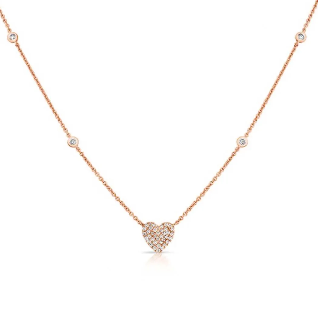 Diamond Heart Layering Necklace