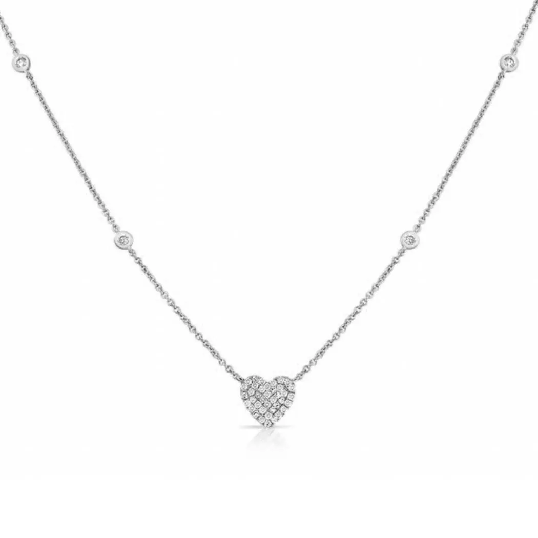 Diamond Heart Layering Necklace