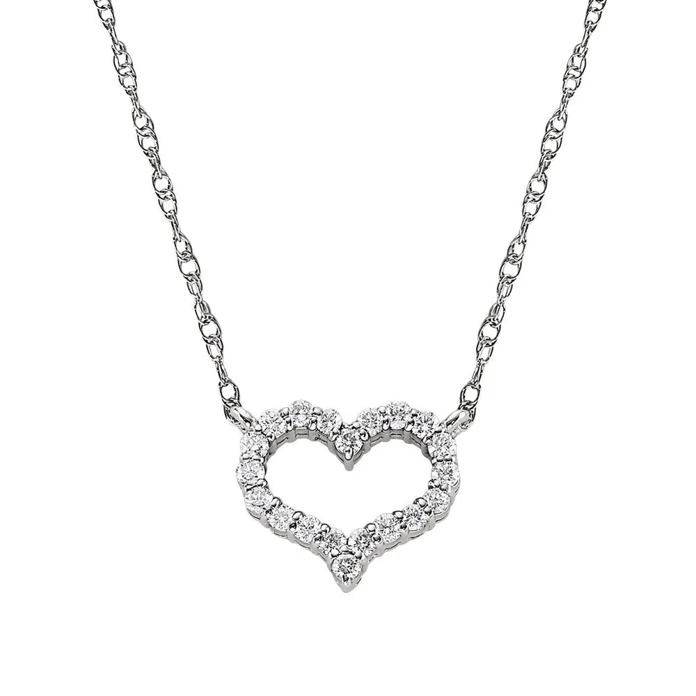 Diamond Heart Layering Necklace