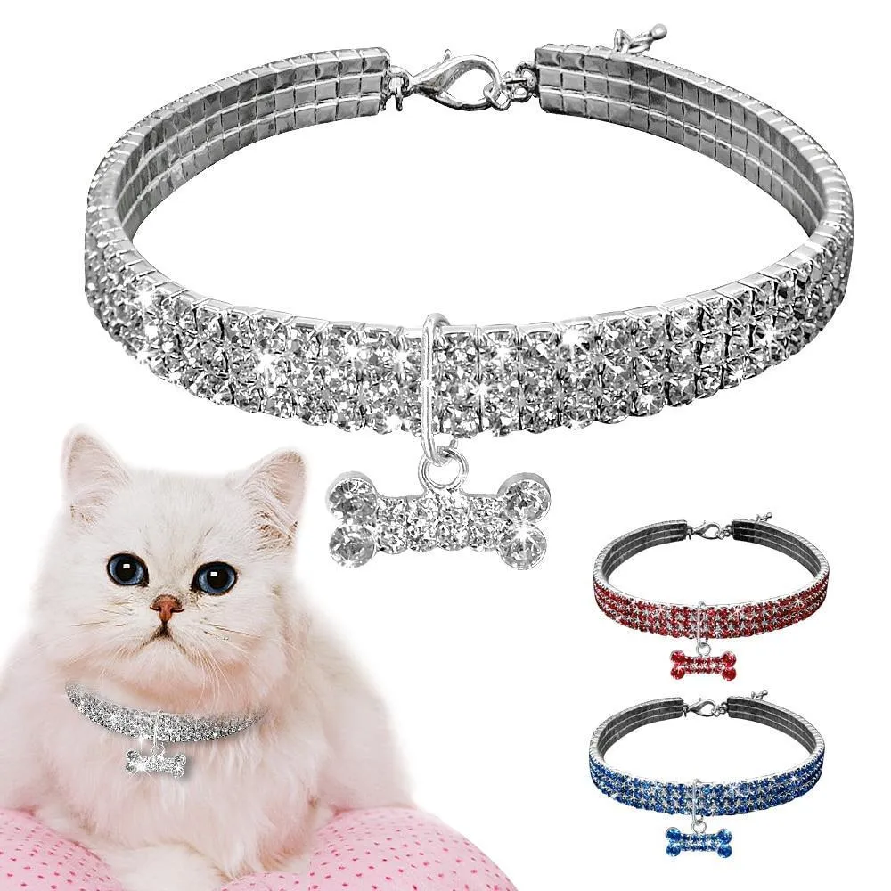 Diamond Rhinestone Small Pet Collar