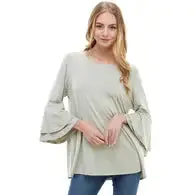 Double Layer Bell Sleeve Tunic