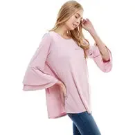 Double Layer Bell Sleeve Tunic