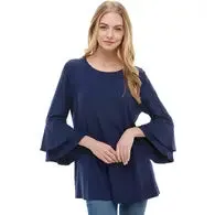 Double Layer Bell Sleeve Tunic