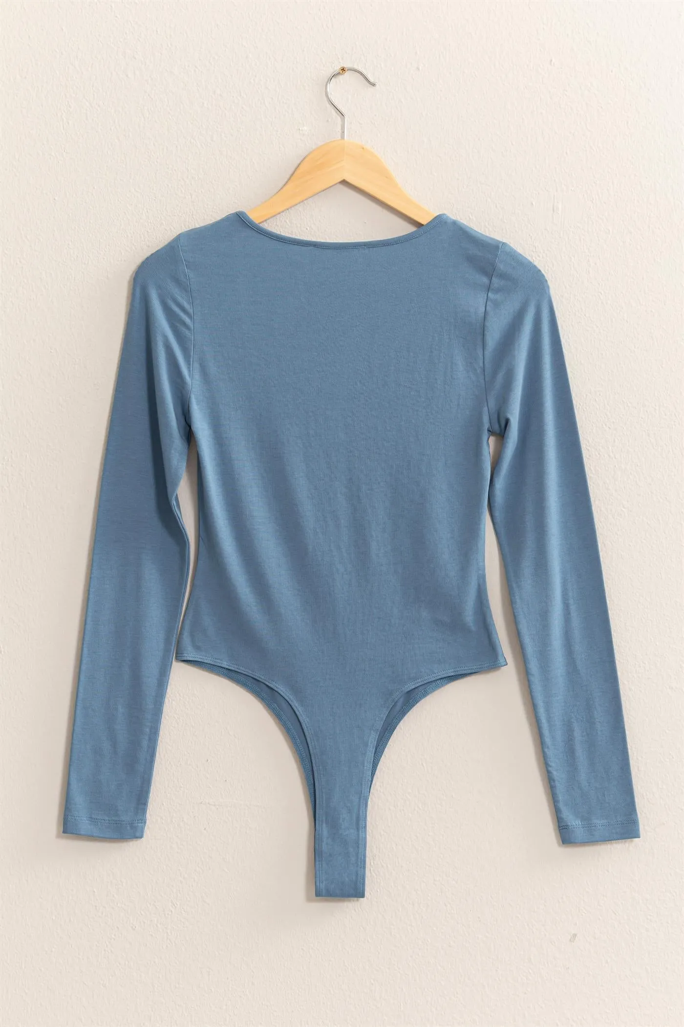 DZ24E767-SQUARE NECK LONG SLEEVE BODYSUIT