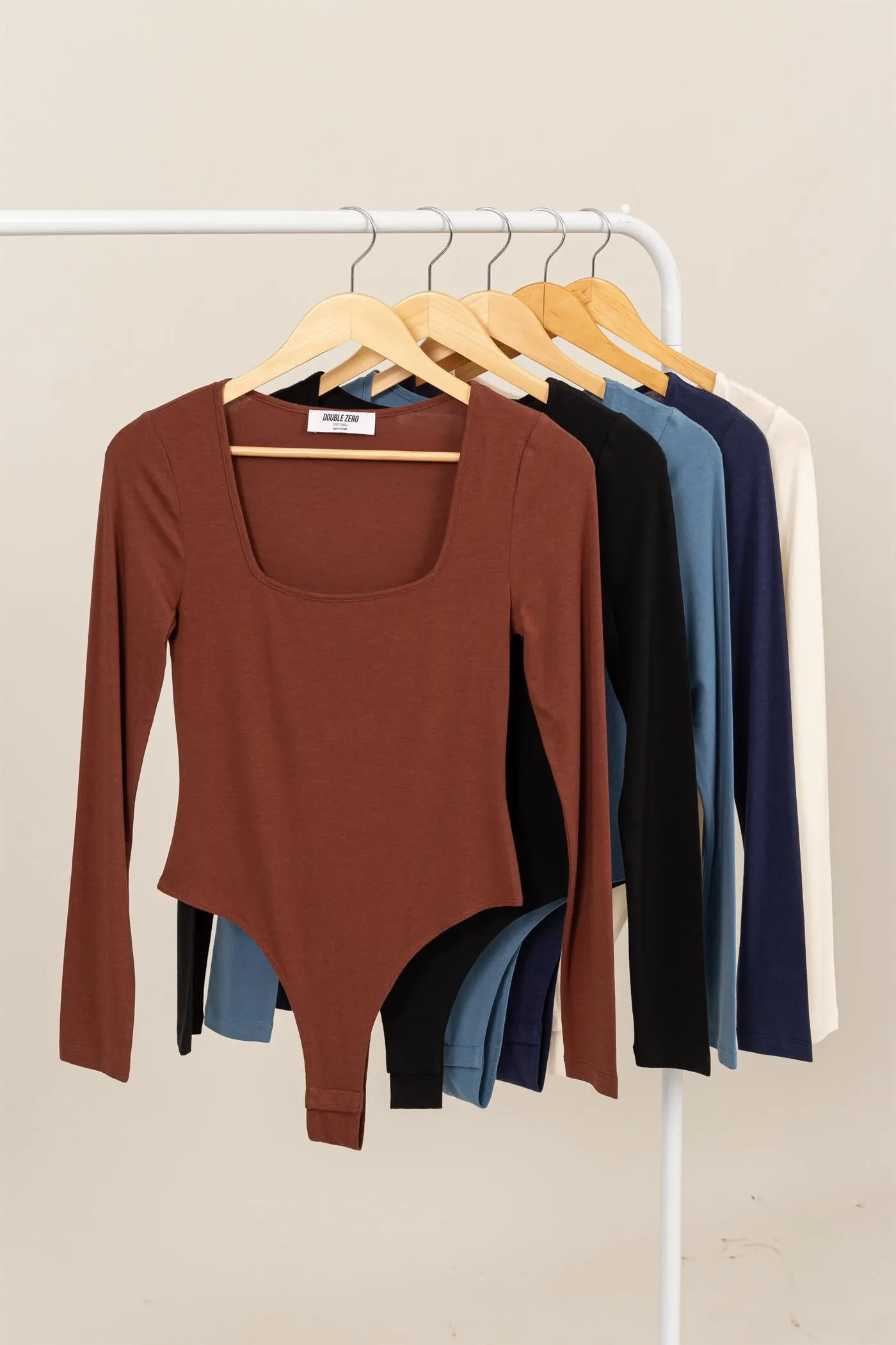 DZ24E767-SQUARE NECK LONG SLEEVE BODYSUIT