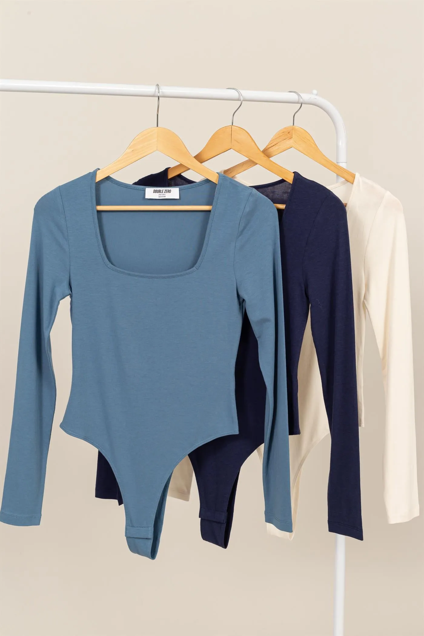 DZ24E767-SQUARE NECK LONG SLEEVE BODYSUIT