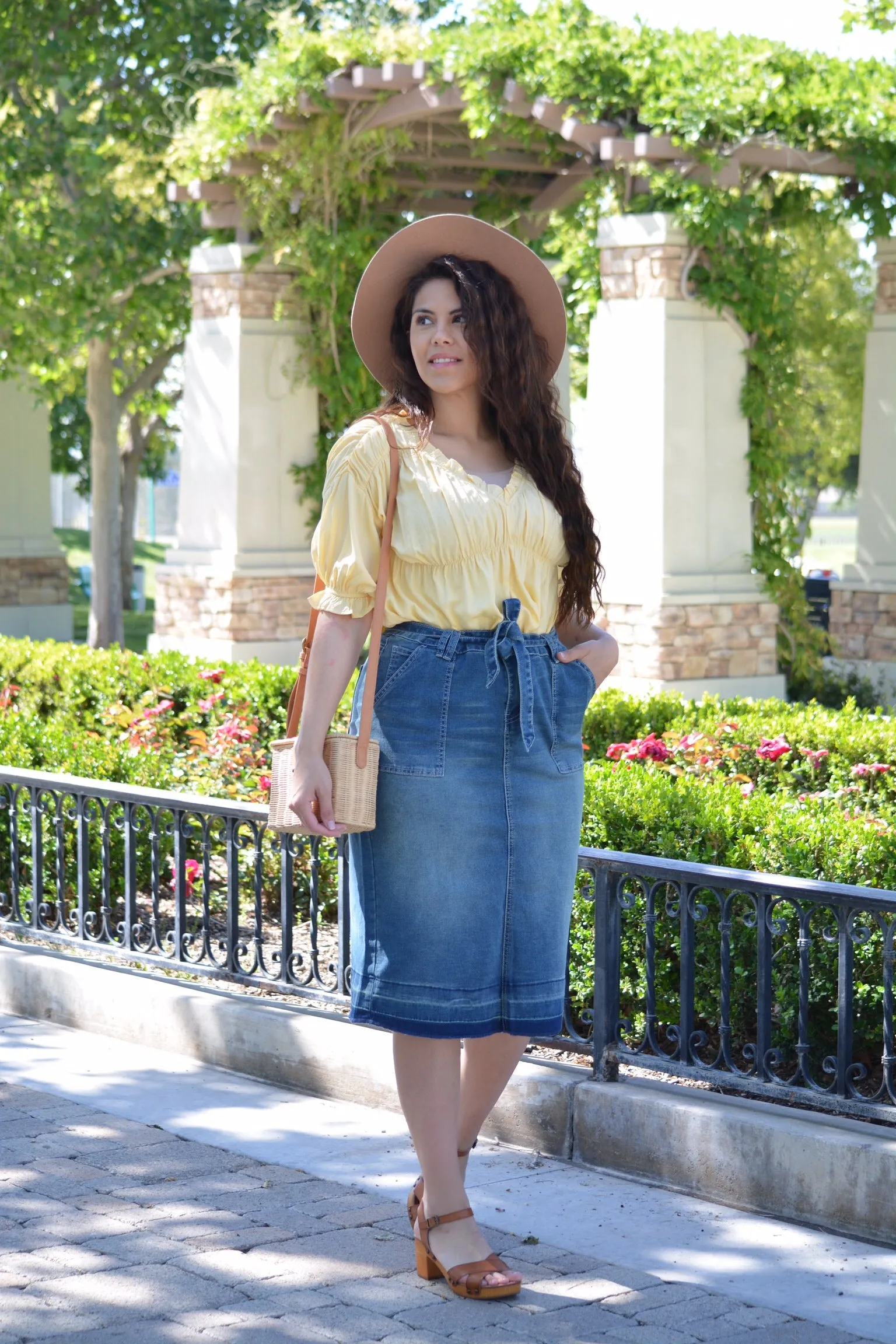 Earlene Vintage Wash Denim Skirt