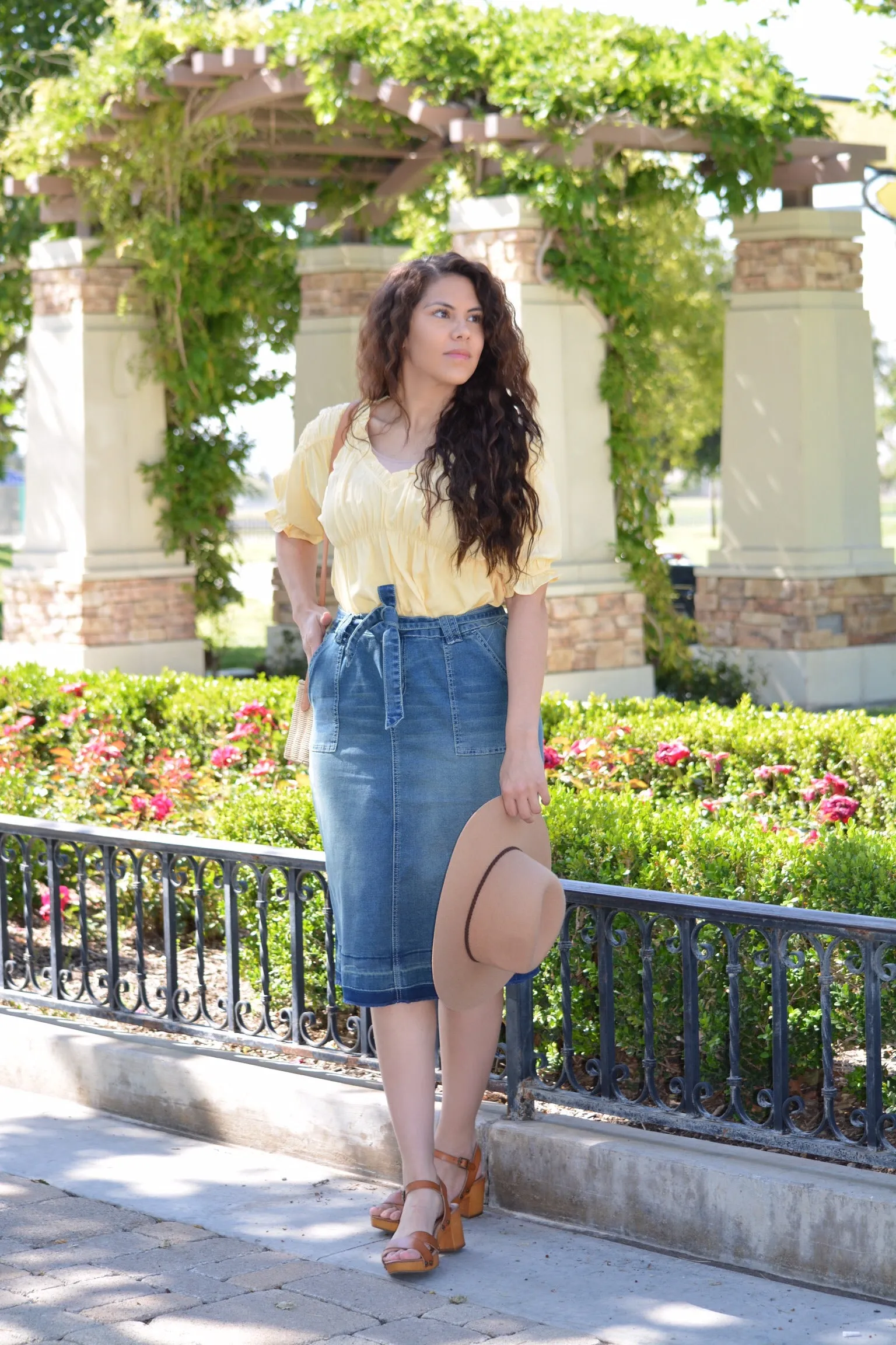 Earlene Vintage Wash Denim Skirt