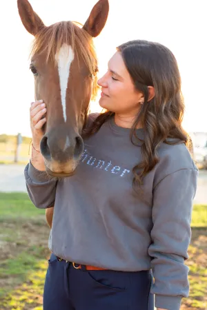 Ellany Grey "HUNTER" Sweatshirt - Blue Ombre