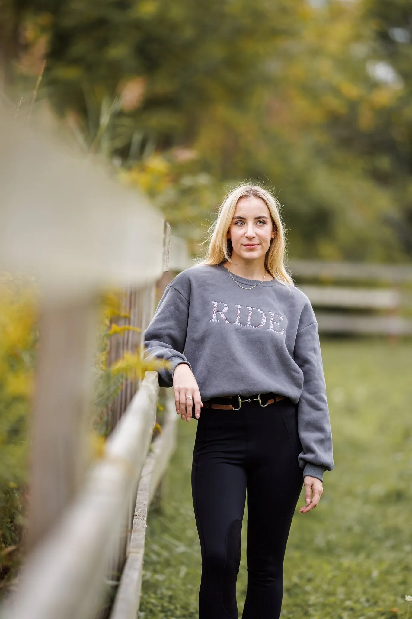 Ellany Grey "RIDE" Sweatshirt - Purple