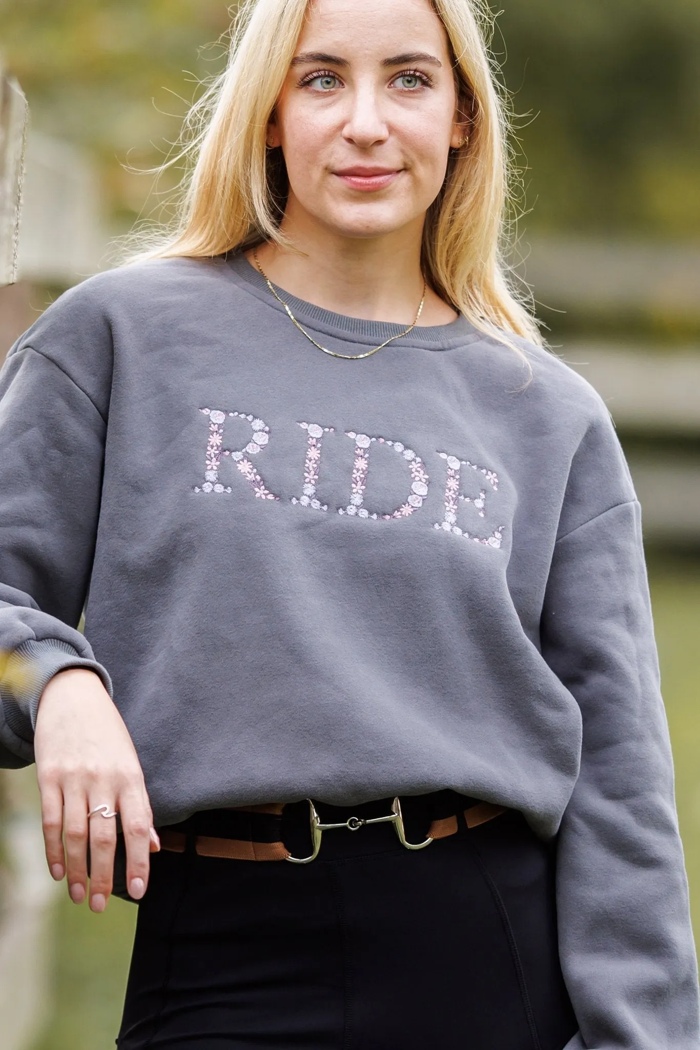 Ellany Grey "RIDE" Sweatshirt - Purple