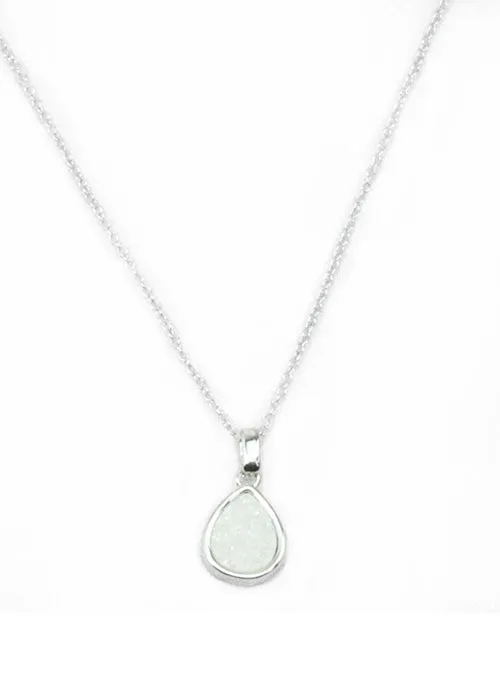 Emma Teardrop Pendant in Silver