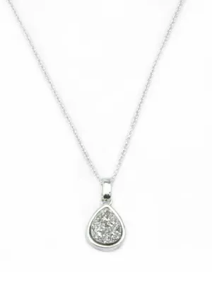 Emma Teardrop Pendant in Silver